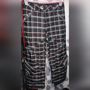 Burton Black and White Plaid Men's Pants